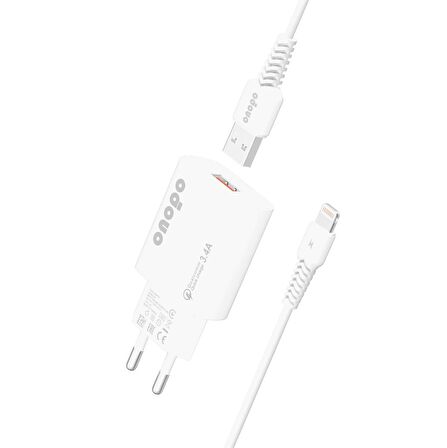 Lightning Usb 3.4A İphone Hızlı Şarj Cihazı Uyumlu 18W - X8