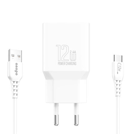 Android Xiaomi Ve Samsung Uyumlu Type-c Usb 2.4A Şarj Cihazı 12W - S4