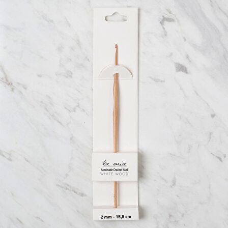 La Mia Whitewood 2 mm 15.5 cm Ahşap Yün Tığ