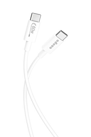 onopo Android Xiaomi Ve Samsung Uyumlu 60W PD Type-C to Type-C Hızlı Şarj ve Data Kablosu 1 Metre - P7
