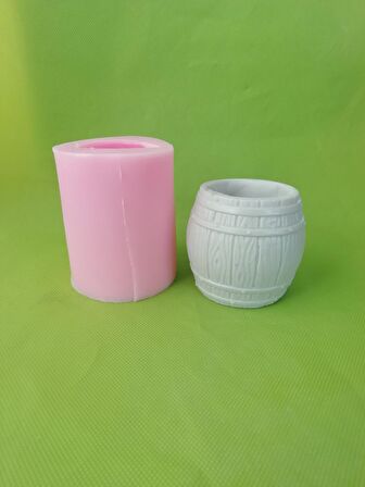 Fıçı Saksı Silikon Kalıp