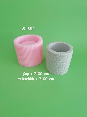 Silindir Duvar Saksı Silikon Kalıp