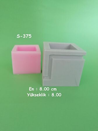 Kare Desensli Saksı Silikon Kalıp