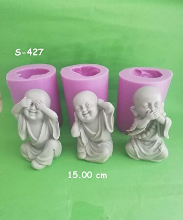 Üçlü Buda (15 Cm) Silikon Kalıp