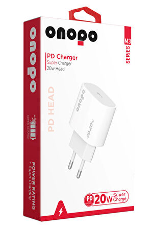 onopo Iphone ve Android Uyumlu 20W Type-C Girişli Şarj Başlığı - M3