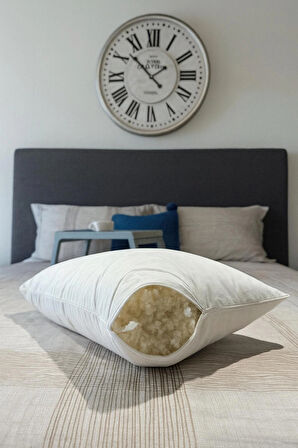  %100 Doğal Merinos Boncuk Kuzu Yünü Dolgulu Yastık 50 X 70 Cm Ebat 1000 gram