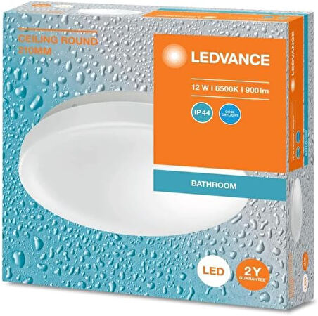 - Ledvance 12W Led Plafonyer 6500K Beyaz Işık - Tavan Armatür Banyo Lambası