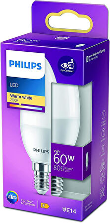 LED 60W B38 E14 Mum Tipi Sarı Işık Dim Edilmez Ampul