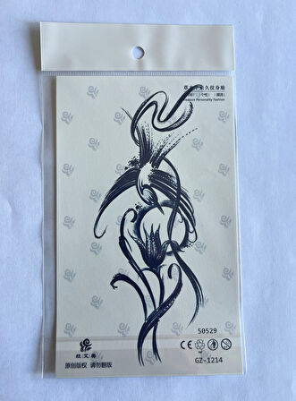 Kelebekler 4 adet Birden 3 hafta Kalıcı  Geçici yapıştırma Dövme 18x11 cm