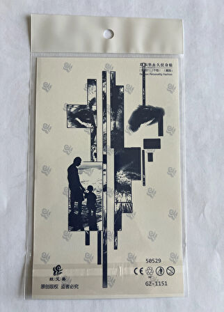 Kartal Yılan 4 adet Birden 3 hafta Kalıcı  Geçici yapıştırma Dövme 18x11 cm