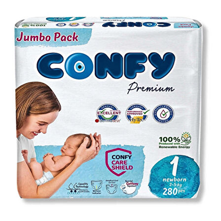 Premium 1 Numara Bebek Bezi Yenidoğan 2 - 5 Kg 320 Adet