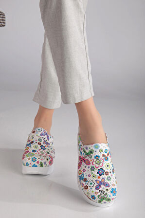 Ortopedik Sabo Terlik Doktor Hemşire Hastane Aşçı Terliği Kadın Kelebek Desenli