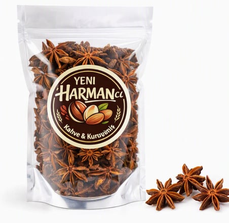 Yeni Harmancı Yıldız Anason (Illicium Verum, Star Anise) 100 Gr.