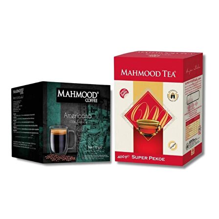 Americano Kapsül Kahve 16 Adet ve Mahmood Tea Super Pekoe Ithal Seylan Sri Lanka Ceylon Dökme Çayı 400 gr