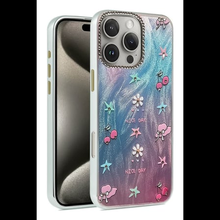 Apple iPhone 16 Pro Max Kılıf Blade Aynalı Desenli Kapak - Desen 4