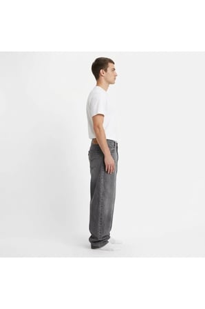 555 Pamuklu Relaxed Straight Fit Orta Bel Düz Paça premium kumaş Jeans Erkek KOT PANTOLON grey Grifüme / 36/32