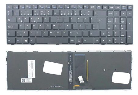 Clevo N250BU  Uyumlu Notebook Klavyesi - Siyah - TR - Backlit