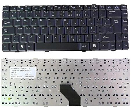 Casper TW3, TW7, EAA89  Uyumlu Notebook Klavyesi - TR