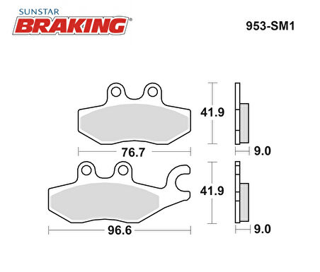 YARI METALİK FREN BALATASI / PIAGGIO / X8 / 400cc / ÖN SAĞ  / 2006-2007-2008