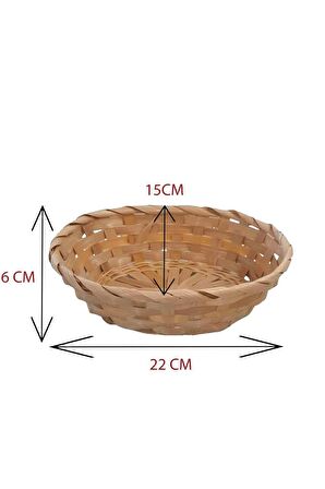 Çok Amaçlı Dekoratif  2 li Oval  Hasır Sepet 2 Adet