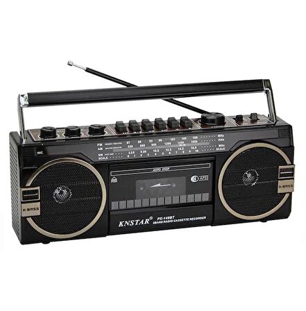 Nostalji Tasarımlı Kaset Ve Müzik Çalar Knstar PX-149 Kaset-Bluetooth-Usb-Sd-Fm