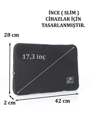 Case Club 17 inç Laptop Notebook Sünger File Kılıf Macbook