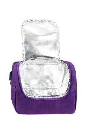 Beslenme Cantasi 2’LI Set Krinkil Kumas Termal Cantasi + Cift Bolmeli Kalemlik Mor GALB Leather