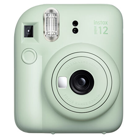 Fujifilm Instax Mini 12 Yeşil Fotoğraf Makinesi 10'lu Film Mini Albüm ve Deri Kılıf Seti