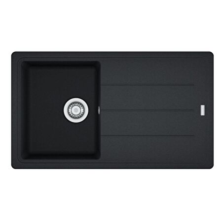 Franke Basis BFG 611-86 Nero Granit Evye-Active Plus Doccia 2.0 Krom Batarya Seti