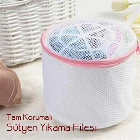 By Nevser® Sütyen Yıkama Filesi Tam Korumalı Hassas Çamaşır Yıkama Aparatı