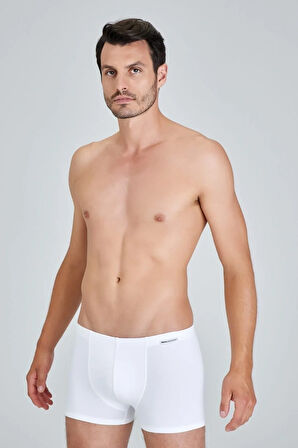 Erkek Penye Modal Boxer 6 Lı 2beyaz-2siyah-2lacivert S-2xl