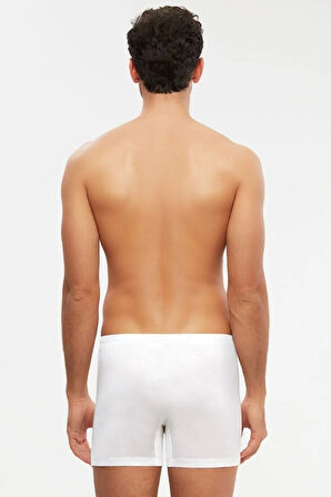 Erkek Beyaz  Elite Exclusive Merserize Penye Boxer Tek