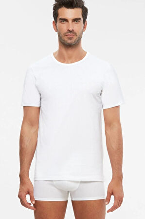 Erkek Siyah Penye Bisiklet Yaka Hulio Tshirt Atlet 6lı