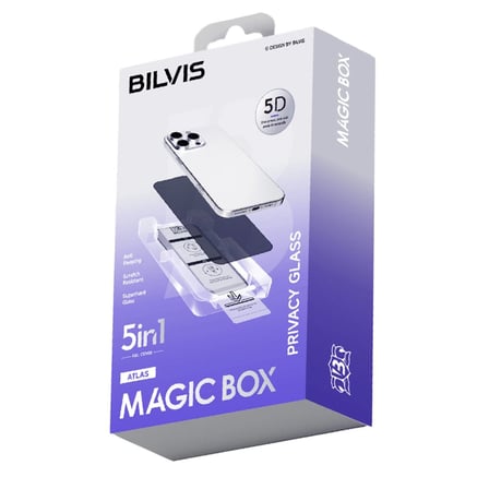 Apple İphone 16 Pro Bilvis 5in1 5d Magic Hayalet Cam Ekran Koruyucu - Siyah