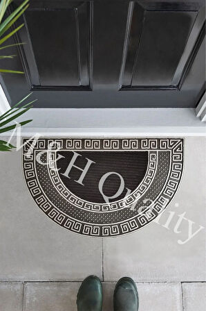 Dış Kapı Önü Paspası Ovalgümüş Renk Kaymaz Taban