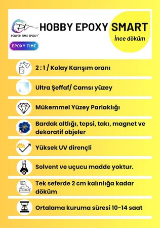 30 kg Hobby Epoxy Smart/ Şeffaf Epoksi Reçine Ince Döküm