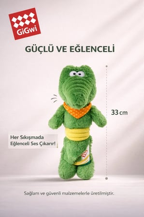 Shaking Fun Serisi Sesli Peluş Timsah - Küçük & Orta Irk