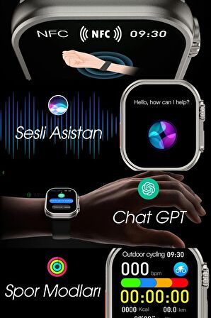 WEARFİT X8 COMBİNATİON Akıllı Kol Saati Smart Watch Model:inç 49mm TFT Ekran (GRİ)