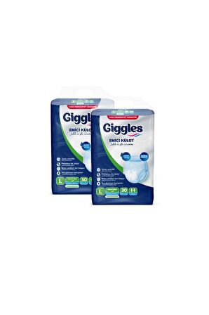 Yetişkin Emici Külot Large 30'lu 2 Paket 60 Adet