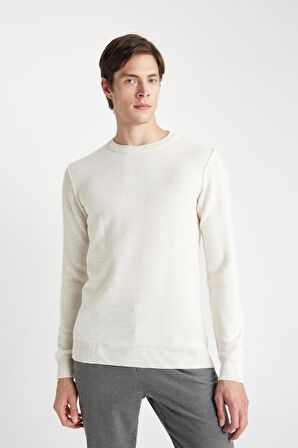 DeFacto Standart Fit Bisiklet Yaka Kazak C9618AX24AUBG734