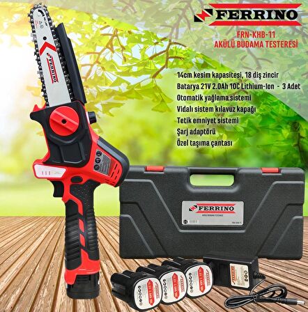 Ferrino KHB-11 Akülü Budama Testeresi 16.8V 2.0Ah Lithium-İon Akü