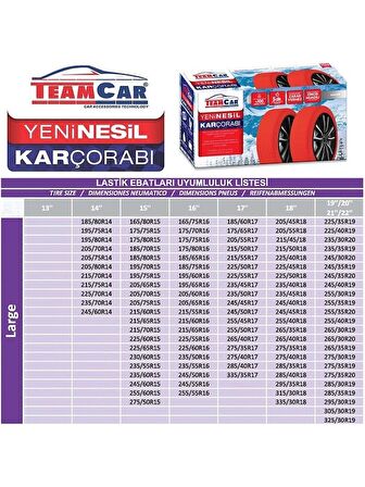 Kar Çorabı Large Ebat Yeni Nesil Kolay Montaj Zincir Muadili