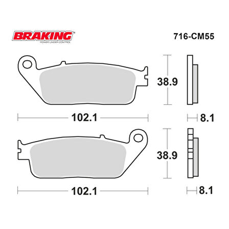 Brakıng Fren Balatası Sinter 715cm55 Ön Yamaha Yzf-r125 Xt 660 Z Ktm Exc 250 400 450 500 Adventure S