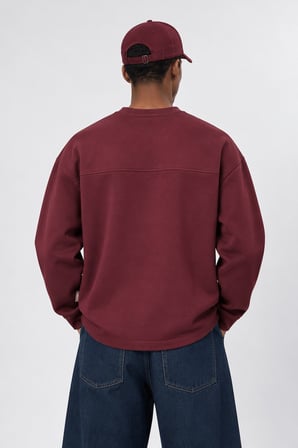 Erkek notbasicproject Oversize Long Sleeve Bordo