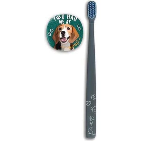Rocs Flipper Pets Diş Fırçası ve Saklama Kabı Köpek- Füme