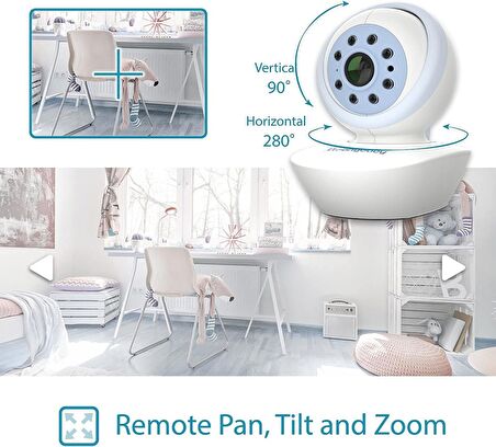 Moonybaby Wifi 2 Kameralı Bebek Kamerası Mavi