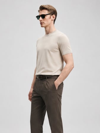 Lufian 111090156 Tıno Erkek Modal Karışımlı T- Shirt Erkek T-Shirt