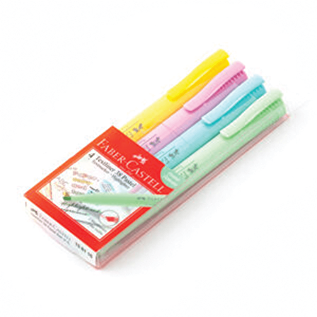 Faber-Castell 5030158116 Fosforlu Kalem 38 Pastel Karışık 4'lü