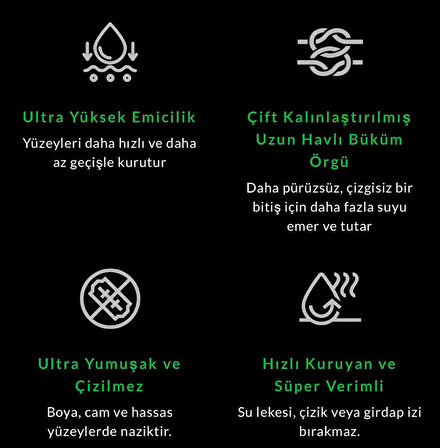İGL PLUSHDRY MİCROFİBER DRYİNG TOWEL 1400GSM 100cm x 50cm Kurulama bezi