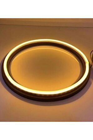 OVAL 6*9 Neon Ledli Kasnak Amber Turuncu  (1 çift)